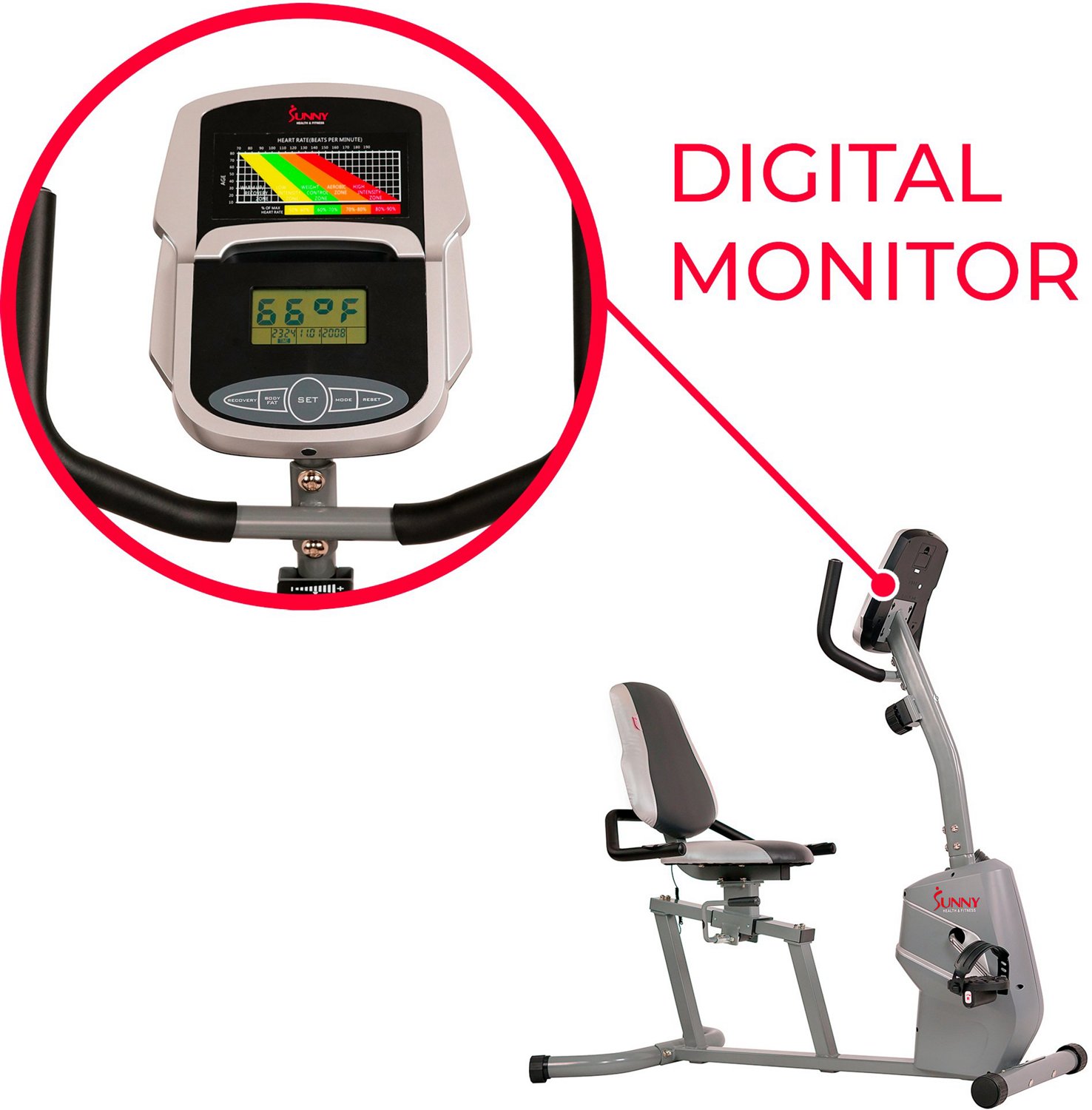 sunny health and fitness bike magnetic