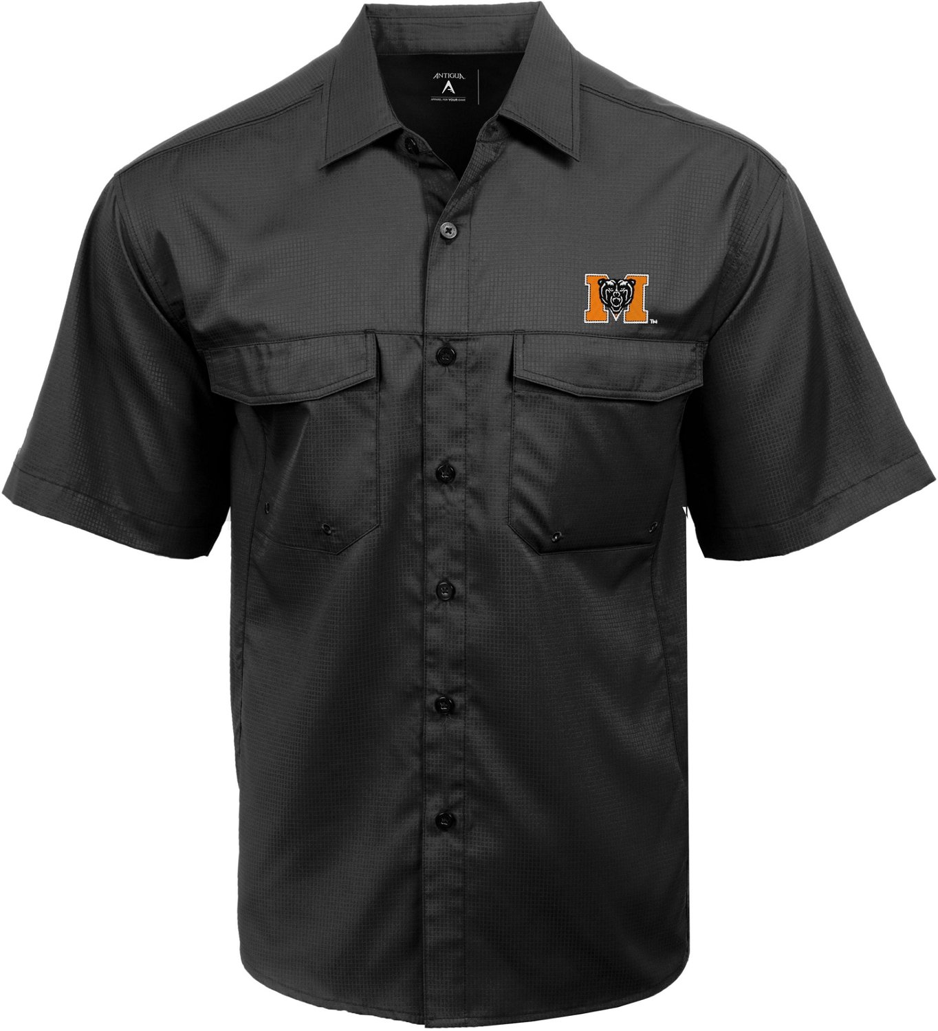 Antigua Men's Mercer University Game Day Woven Fishing Shirt