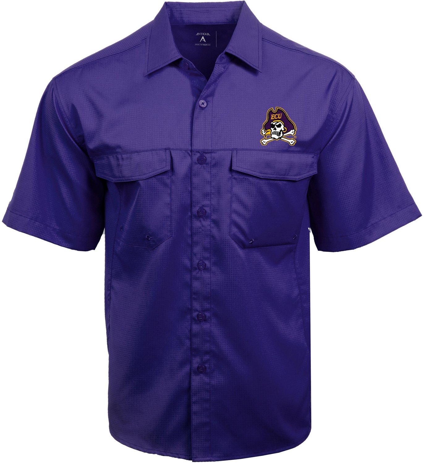 Antigua Men's East Carolina University Game Day Woven Fishing Shirt