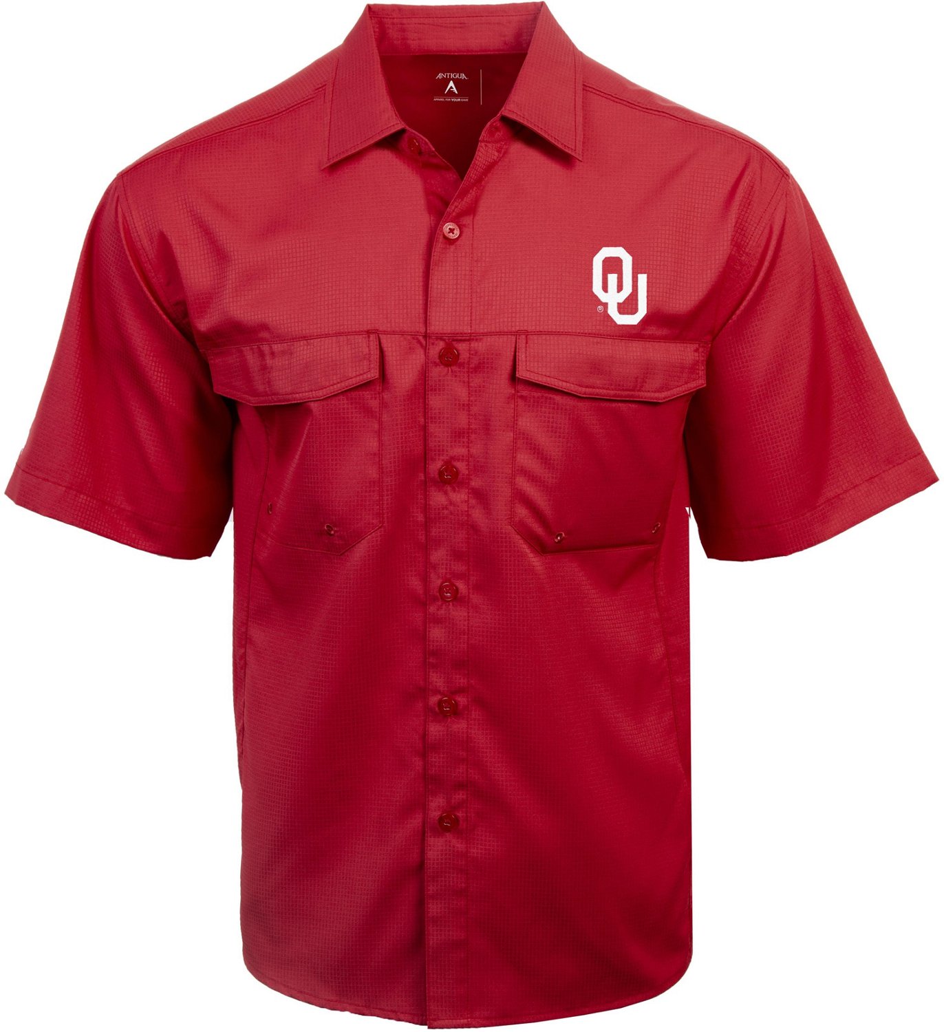 Antigua Men's University of Oklahoma Game Day Woven Fishing Shirt                                                                - view number 2