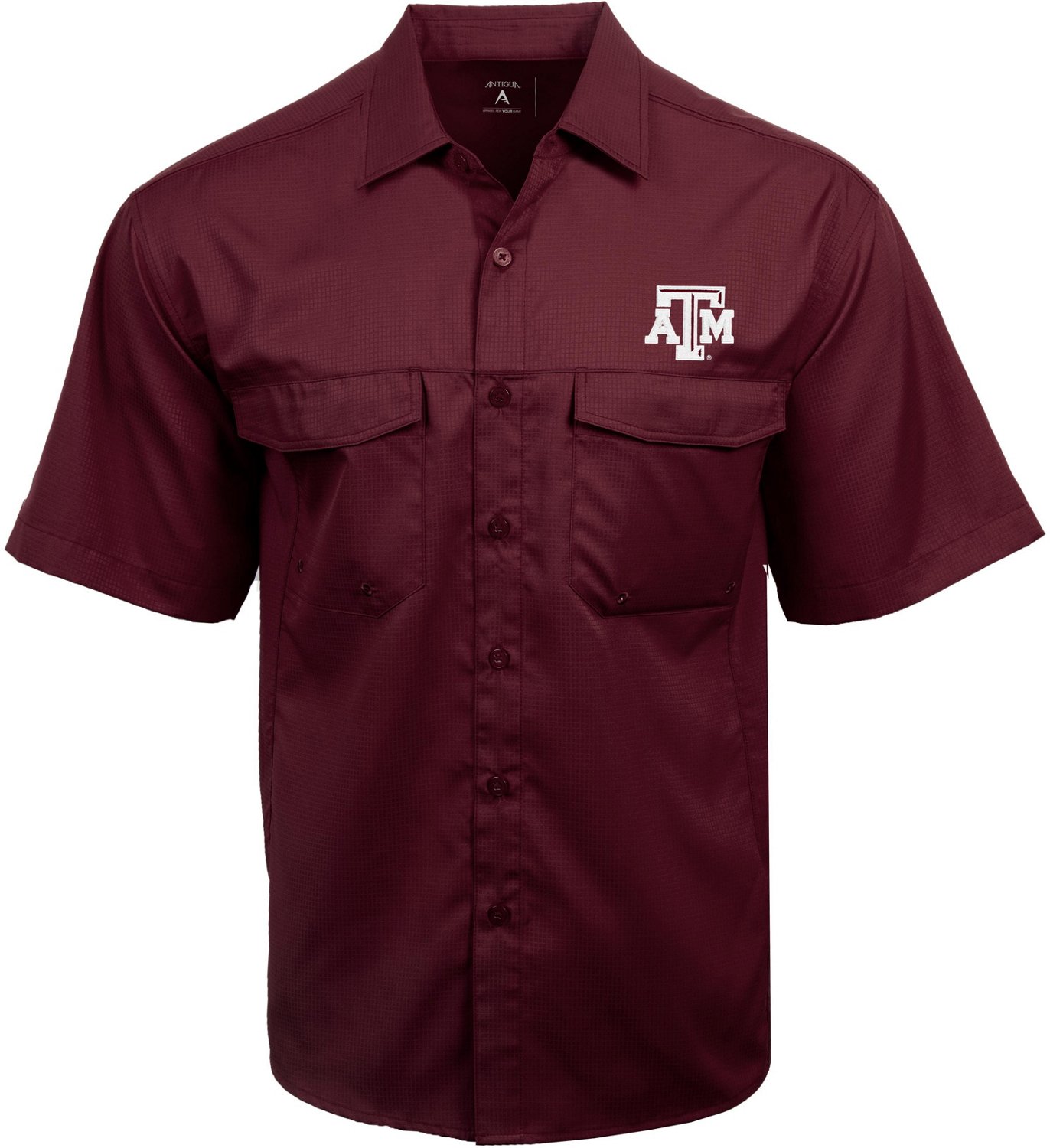 Antigua Men's Texas A&M University Game Day Woven Fishing Shirt