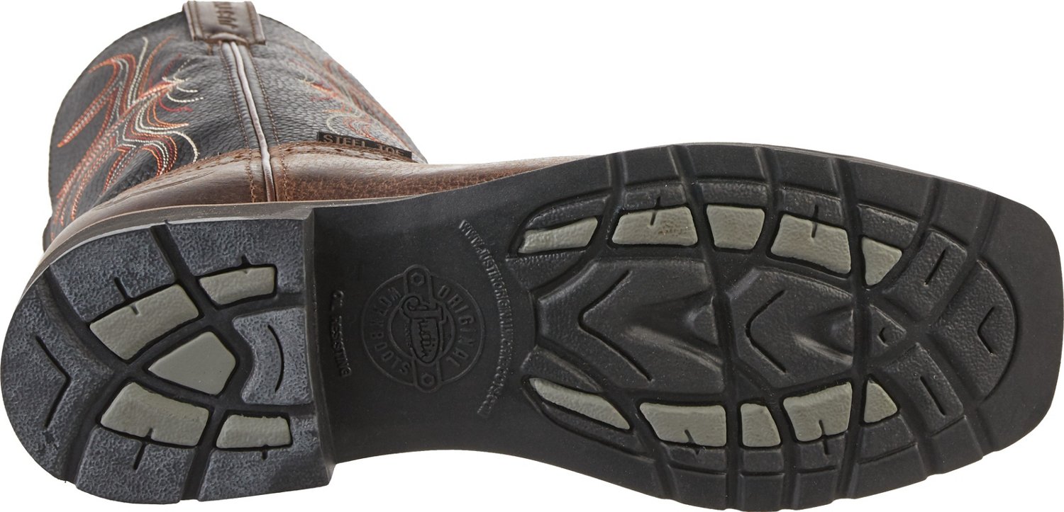 Justin Men's Stampede Rush Collection Nano Composite Toe Wellington Work Boots