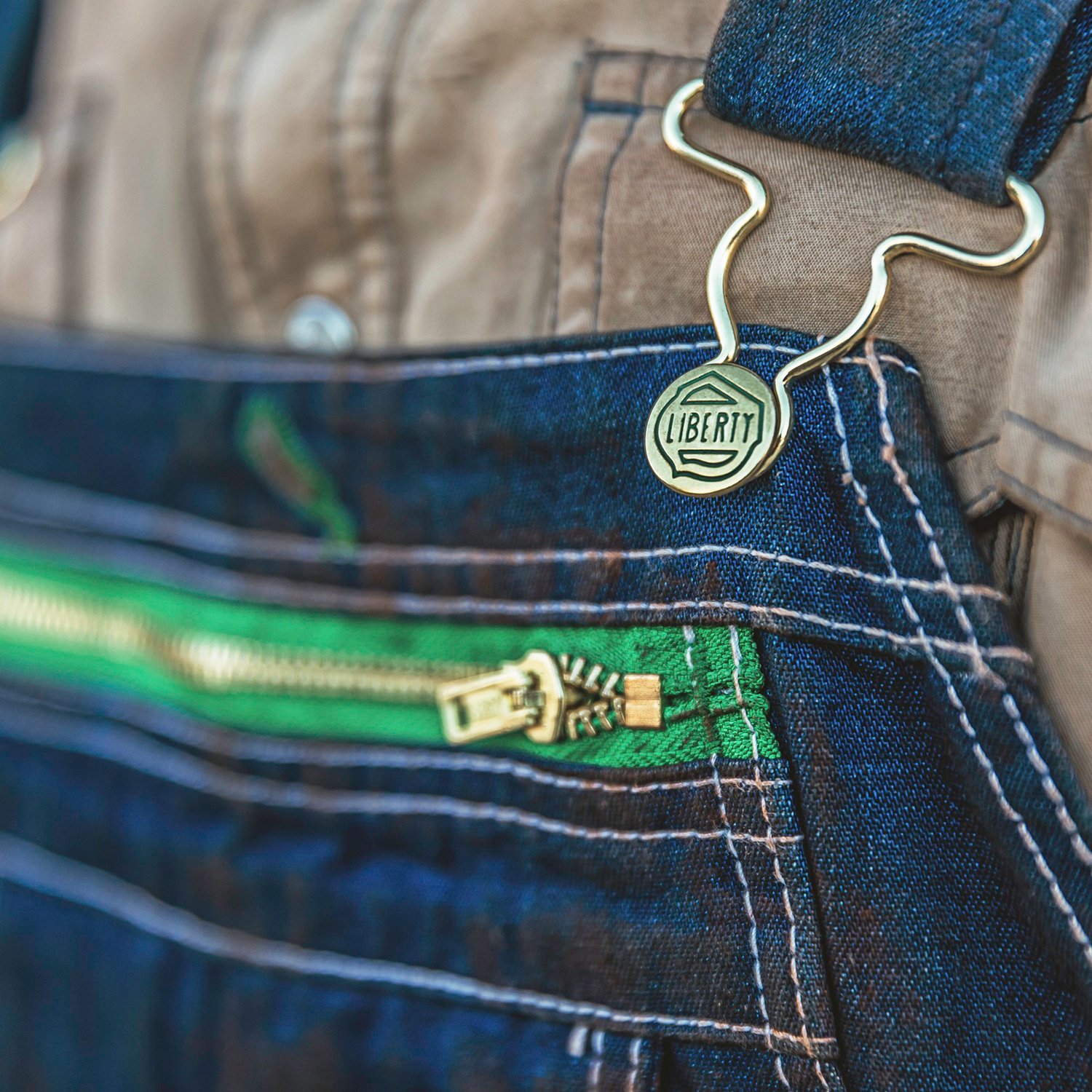 Liberty Men's Rigid Denim Bib Overalls Academy