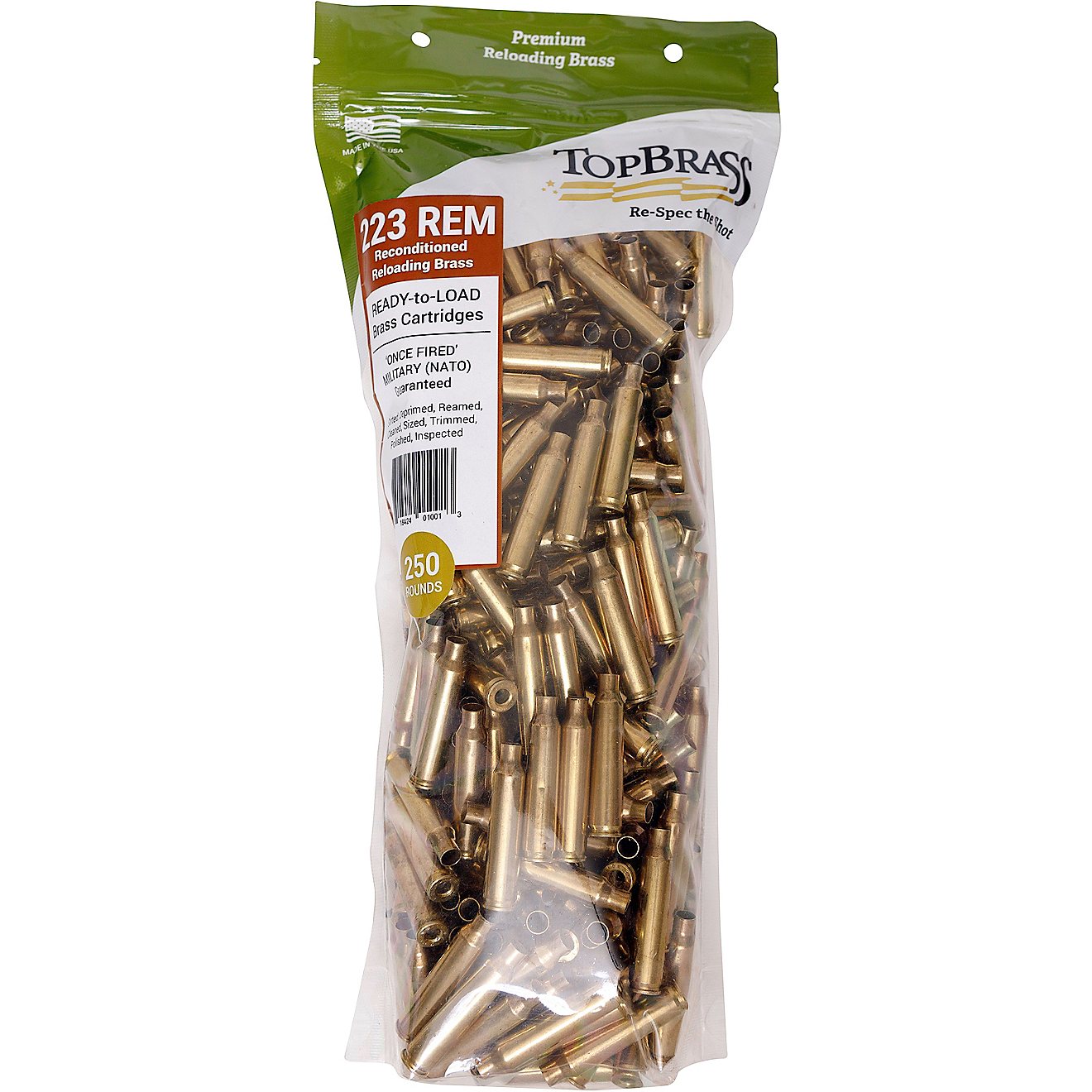 Top Brass Premium Reconditioned .223 Rem Brass Headstamps | Academy
