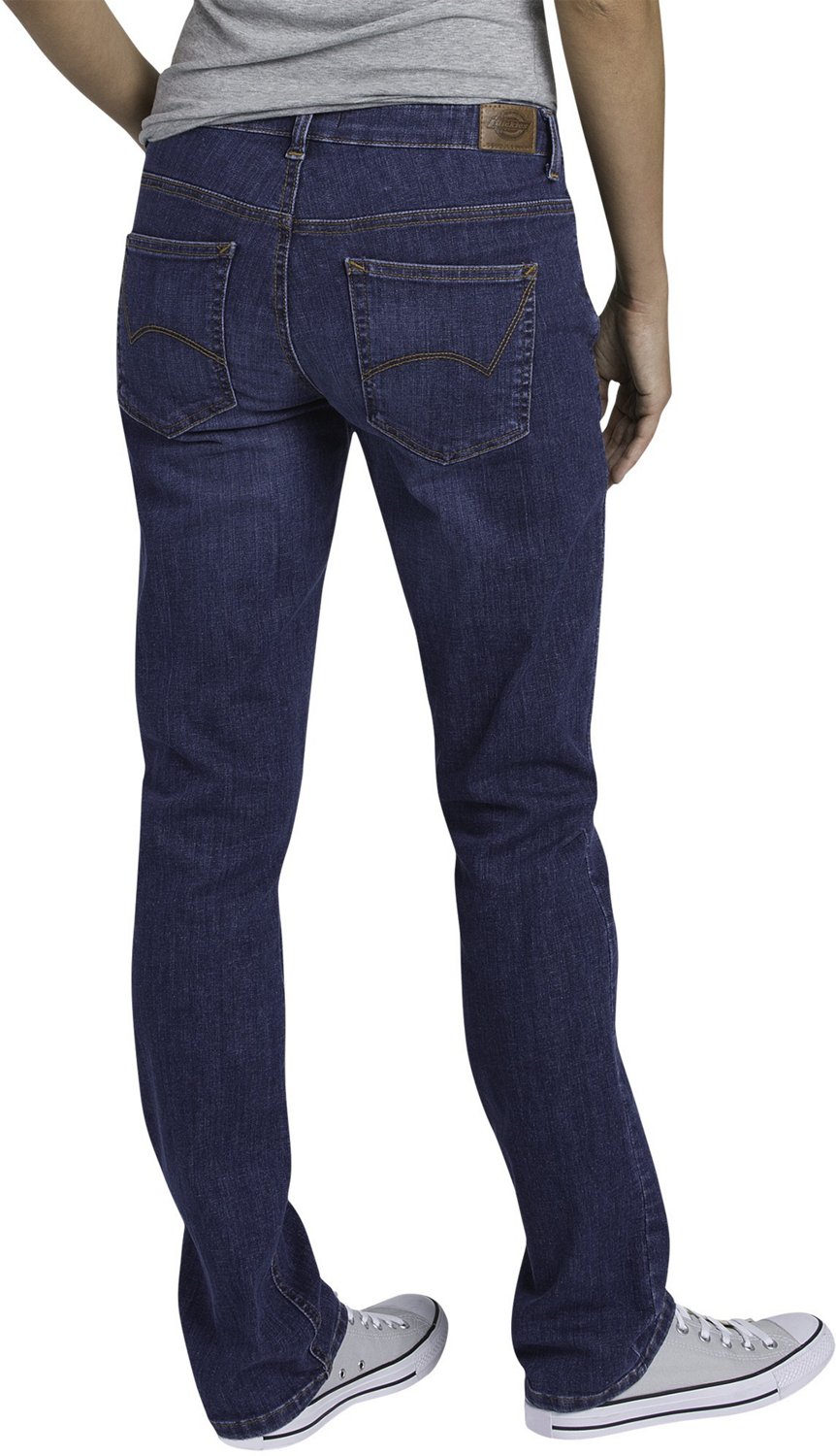 Dickies Women's Perfect Shape Straight Leg Stretch Denim Jeans                                                                   - view number 2
