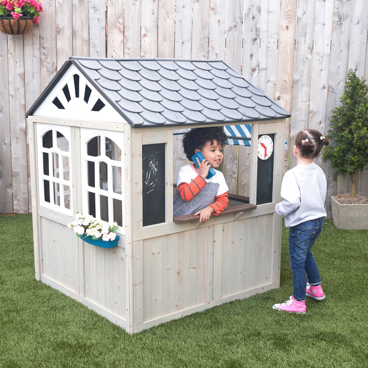 KidKraft Hillcrest Outdoor Play House Academy