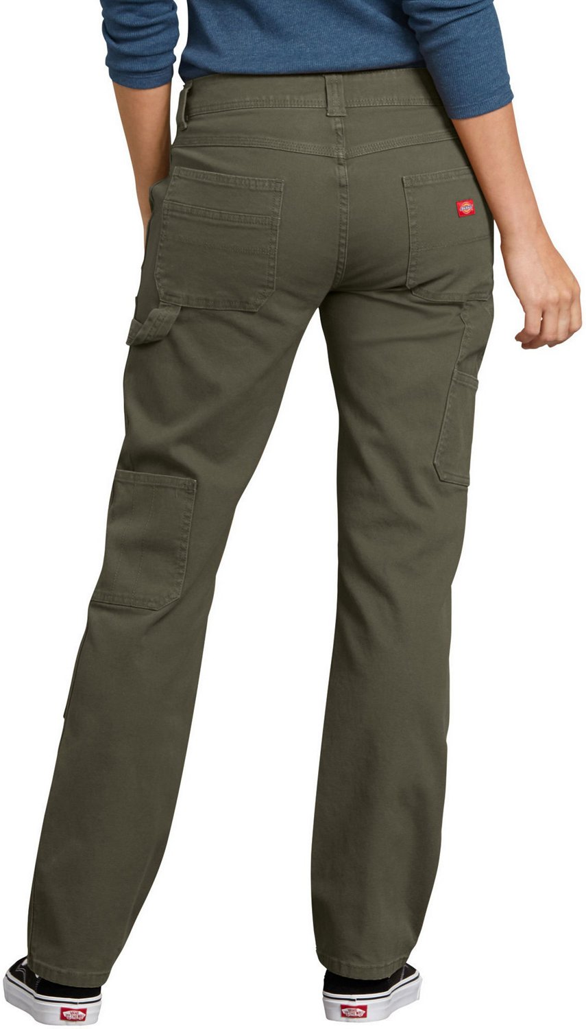 Dickies Women's Relaxed Denim Duck Washed Stretch Carpenter Pants - view number 2