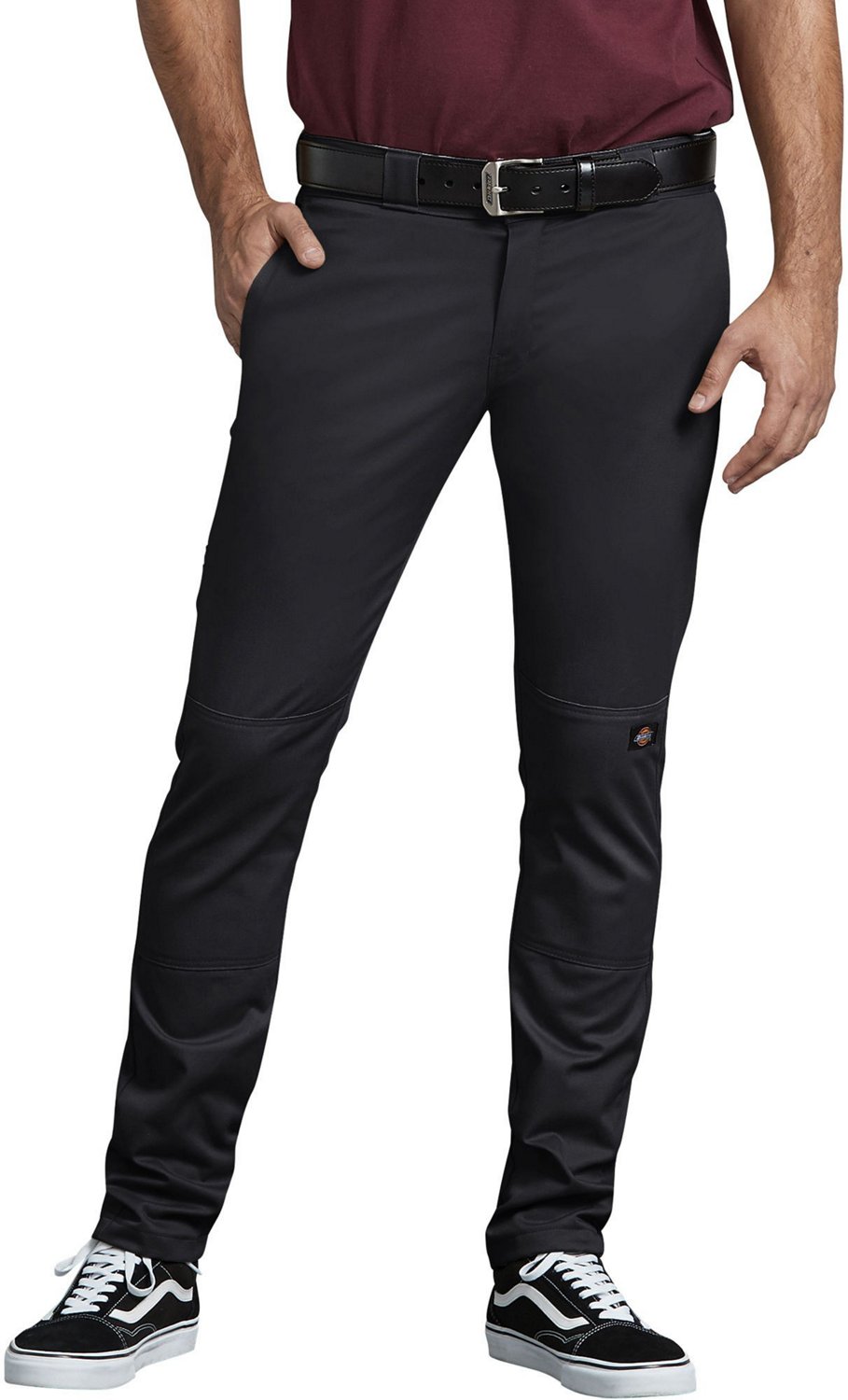 flex skinny straight fit double knee