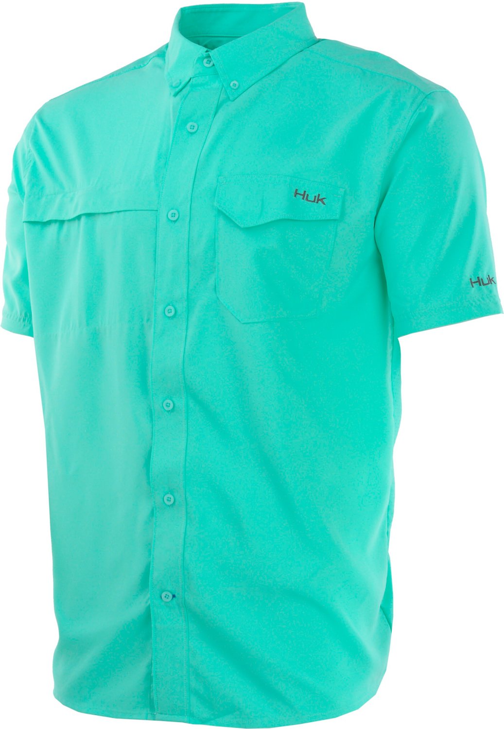 Huk Men's Tide Point Woven Solid Button-Down Shirt | Academy