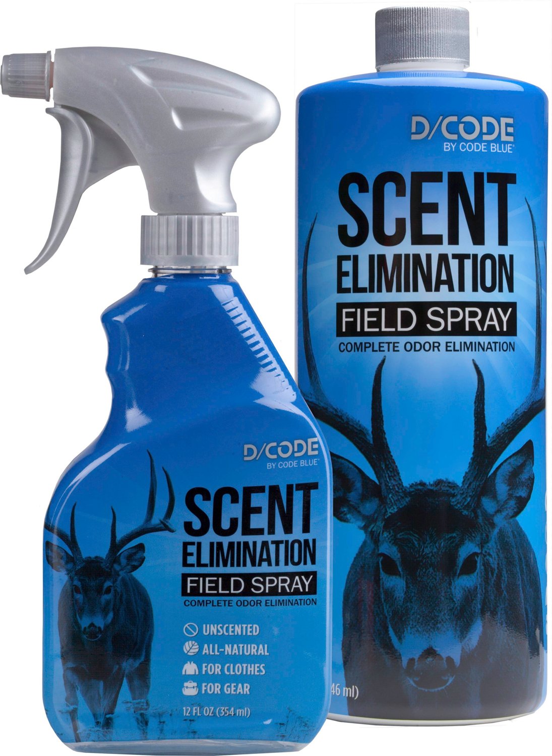 Code Blue D-Code Unscented 12 oz Field Spray and 32 oz Refill Bottle