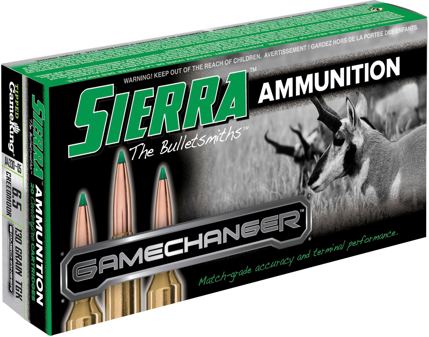 Sierra GameChanger 6.5 Creedmoor 130-Grain Rifle Ammunition