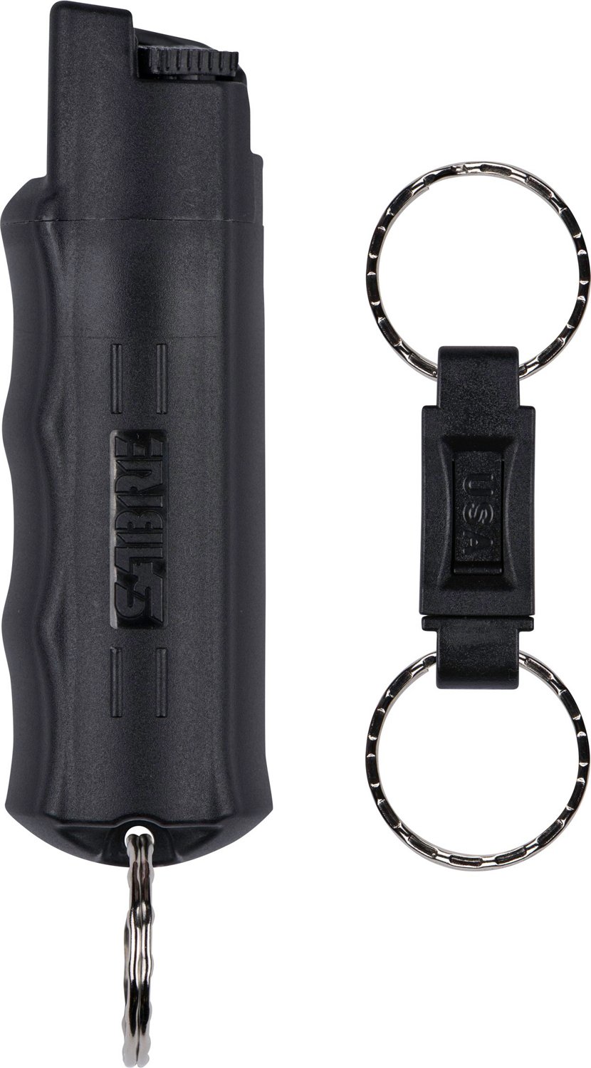 SABRE Pepper Spray with Quick Release Key Ring and Water Practice