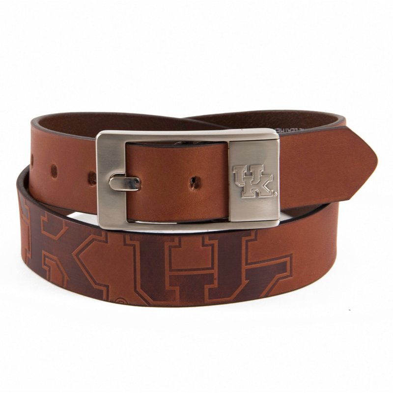 Eagles Wings Men's University of Kentucky Brandish Leather Belt Brown, 42" - NCAA Novelty at Academy Sports