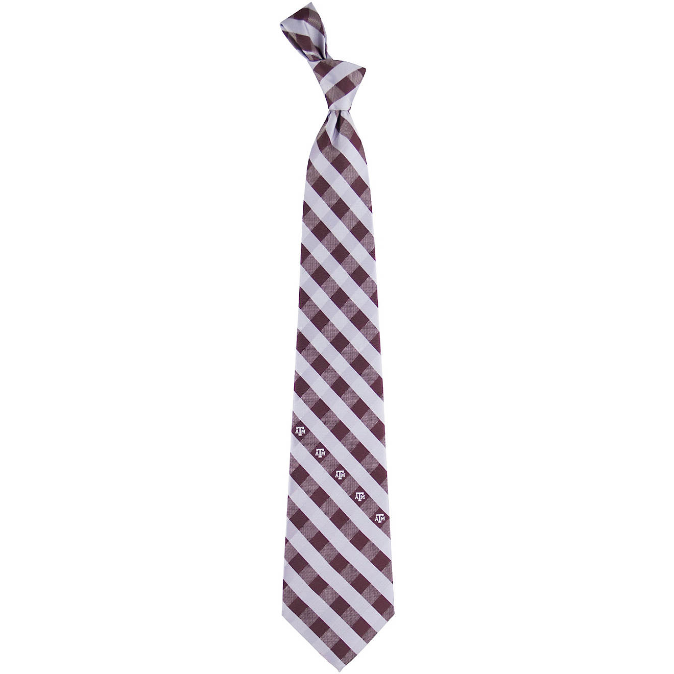 Eagles Wings Men's Texas A&M University WP Check Woven Necktie                                                                   - view number 1