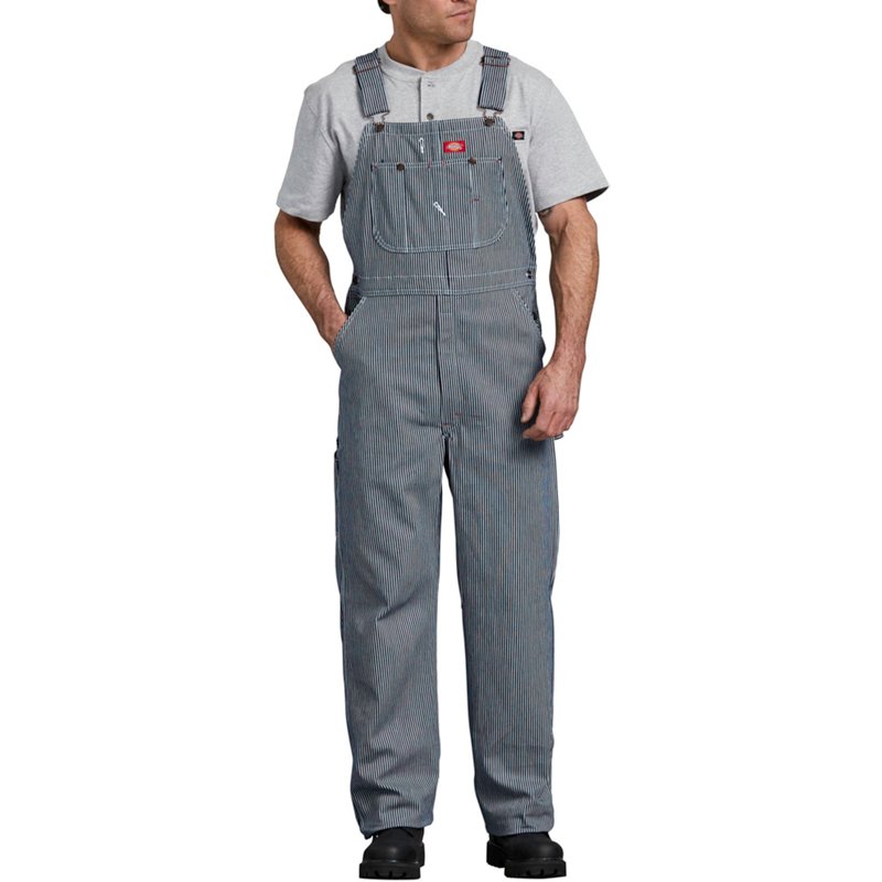 Dickies Men's Hickory Stripe Bib Overalls Blue, 36" - Men's Work Over/Coveralls at Academy Sports