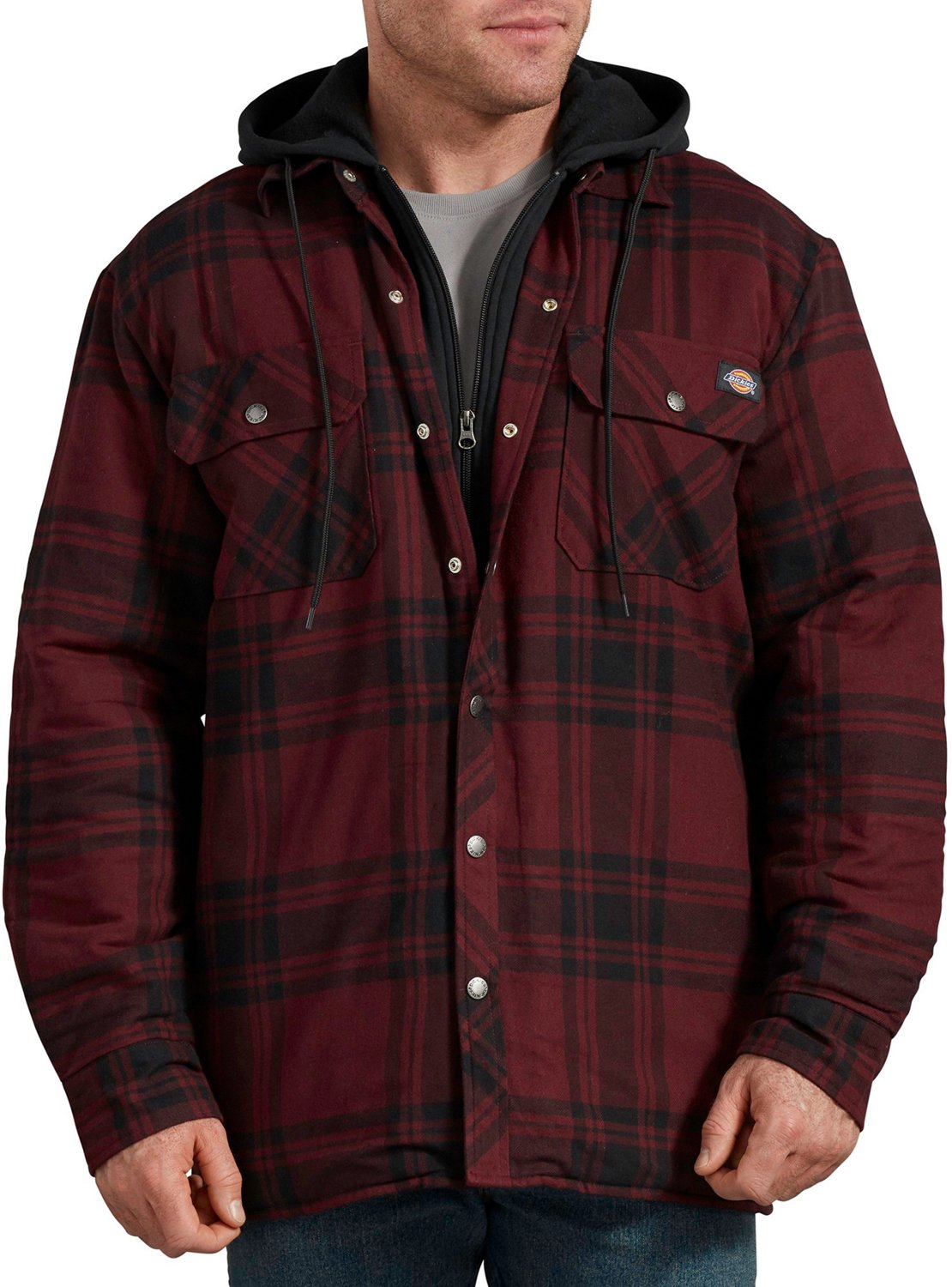 Dickies Men's Hooded Quilted Shirt Jacket | Academy