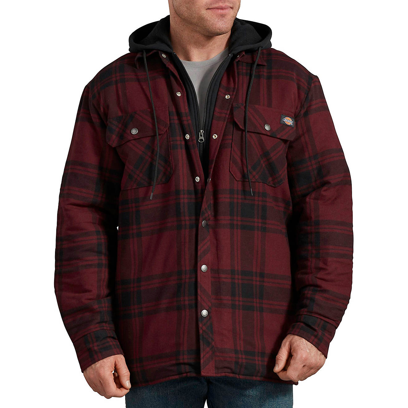 Dickies Men's Hooded Quilted Shirt Jacket | Academy