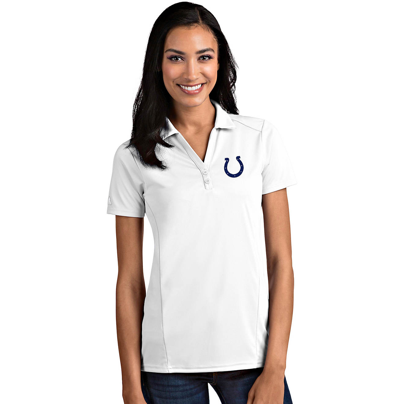 Antigua Women's Indianapolis Colts Tribute Polo Shirt                                                                            - view number 1