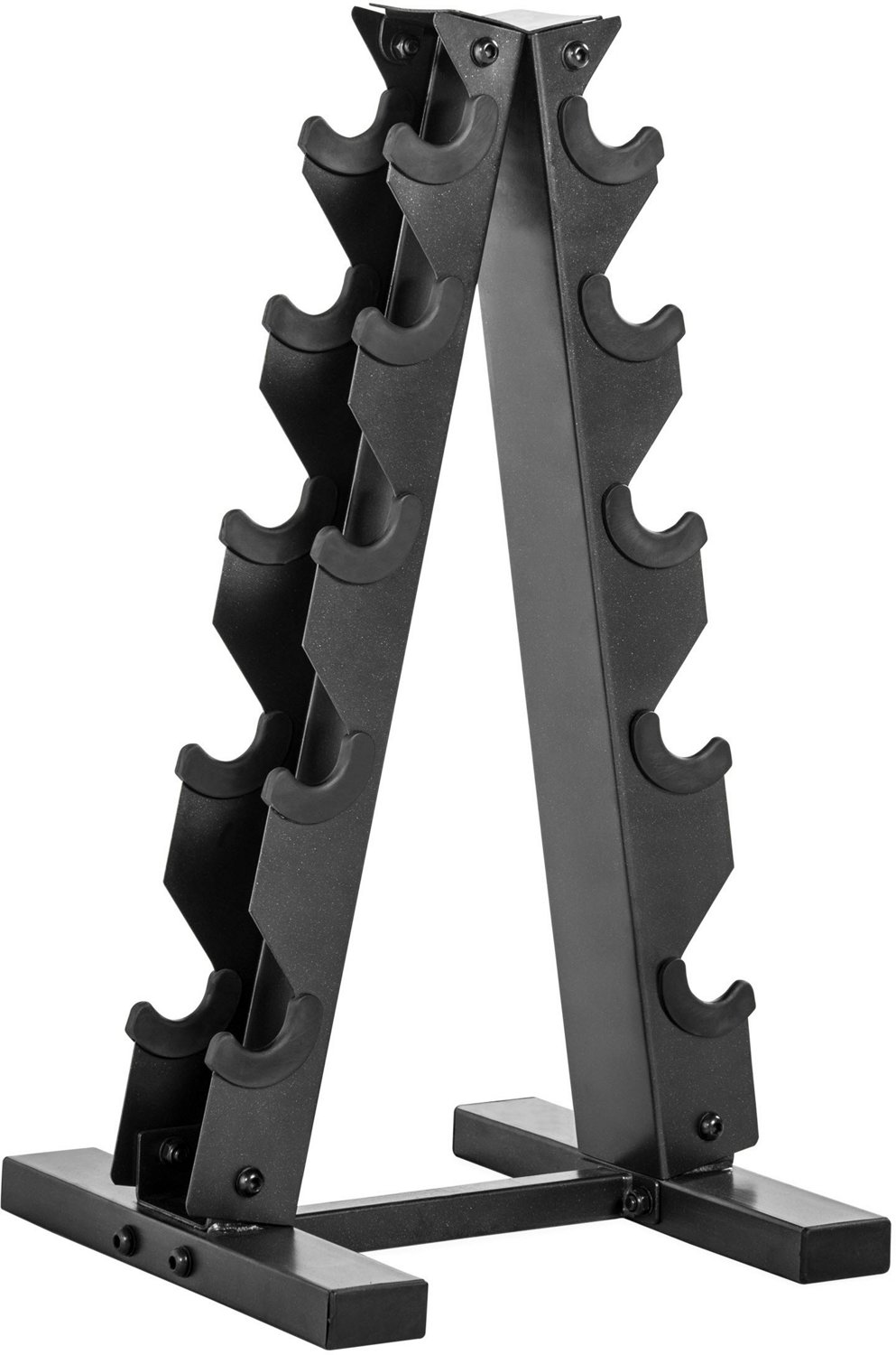 CAP 150 lb Rubber Hex Dumbbell Set with Rack - view number 2