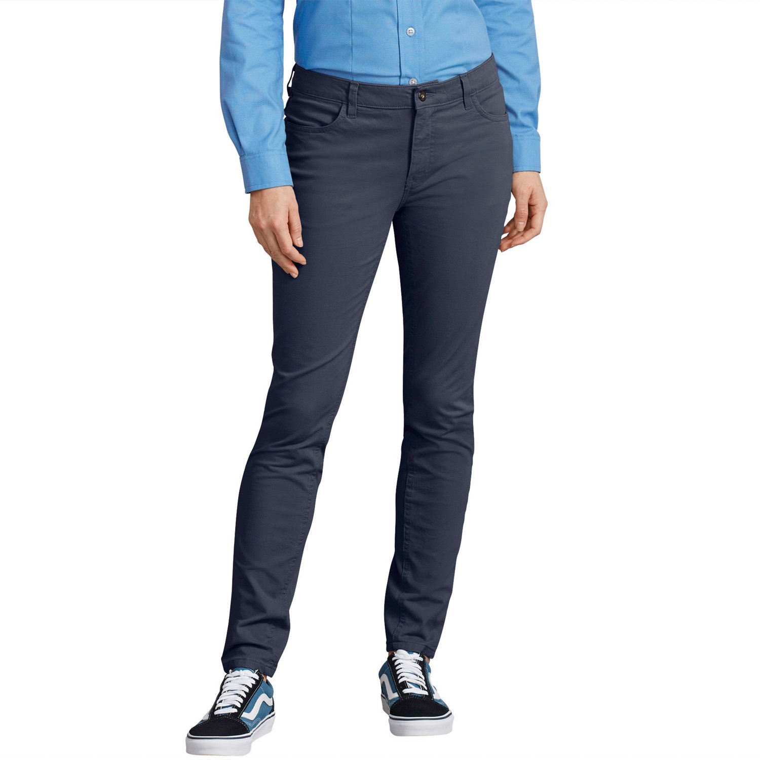 Dickies Women's Perfect Shape Skinny Twill 4-Pocket Pants