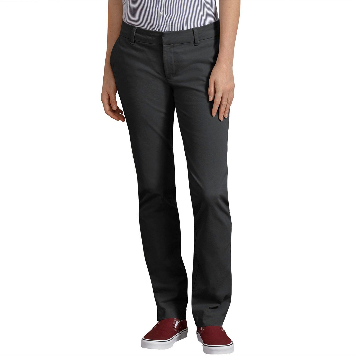 Dickies Women's Perfect Shape Straight Fit Twill Pants