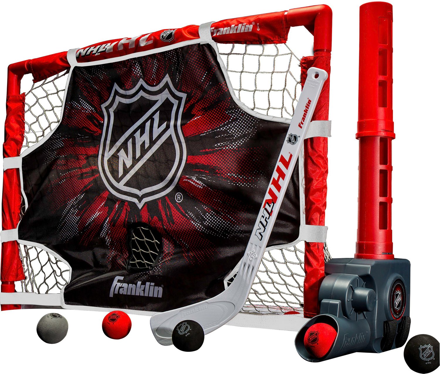 Franklin Sports Mini AutoPasser, Goal and Target Hockey Set Academy