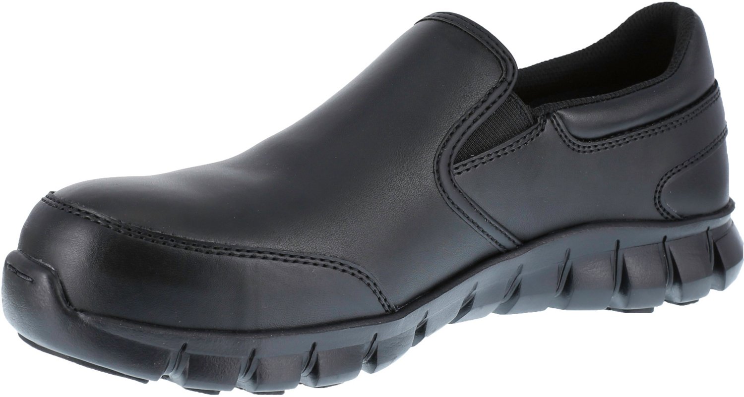 Reebok Men's Sublite Cushion Oxford Slip-On Composite Toe Work Shoes - view number 3