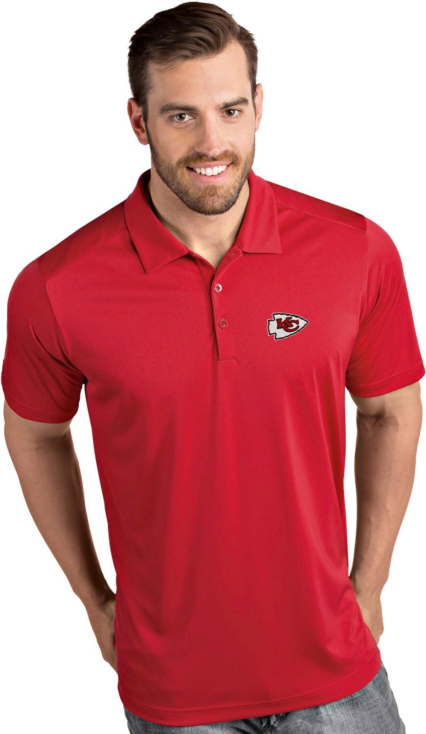 Antigua Men's Kansas City Chiefs Tribute Polo Shirt