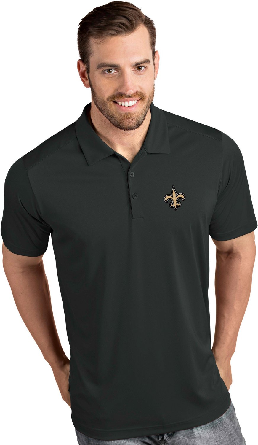 Antigua Women's New Orleans Saints Tribute Gold Polo