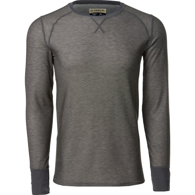 Magellan Outdoors Men's Baselayer 3.0 Thermal Dual Face Long Sleeve T-Shirt Grey/Black, Large - Men's Thermals at Academy Sports product image