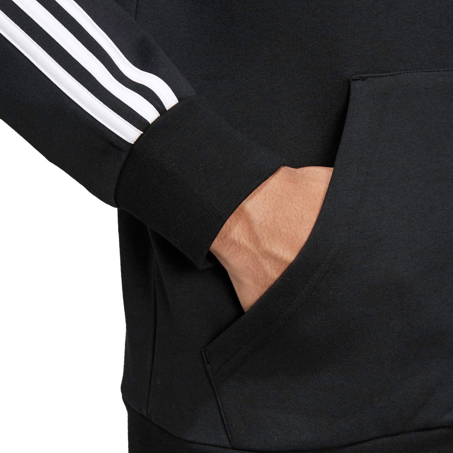 adidas Men's Essentials 3-Stripes Fleece Hoodie                                                                                  - view number 7
