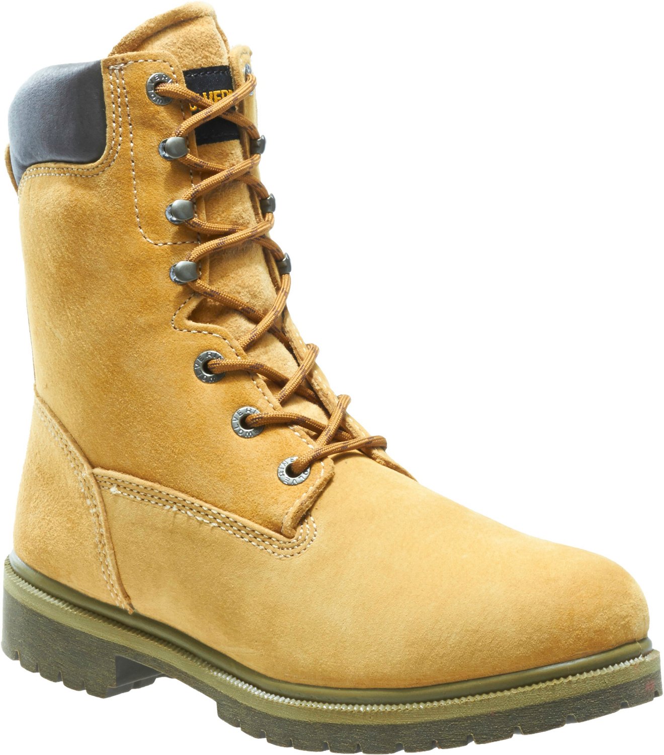 Wolverine Men's Gold Waterproof Insulated 8 in Lace Up Work Boots | Academy