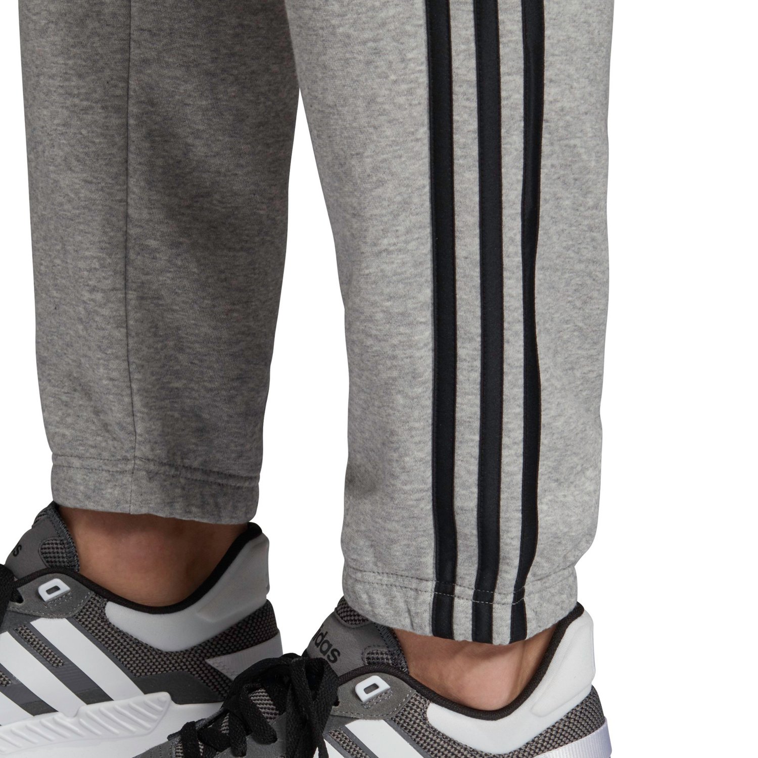 adidas Men's Essential 3-Stripes Fleece Tapered Pants                                                                            - view number 7