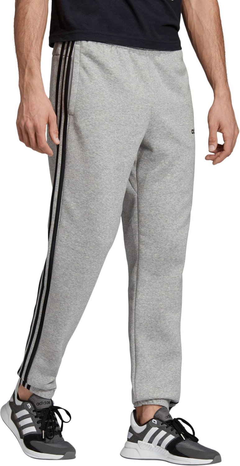 adidas Men's Essential 3-Stripes Fleece Tapered Pants