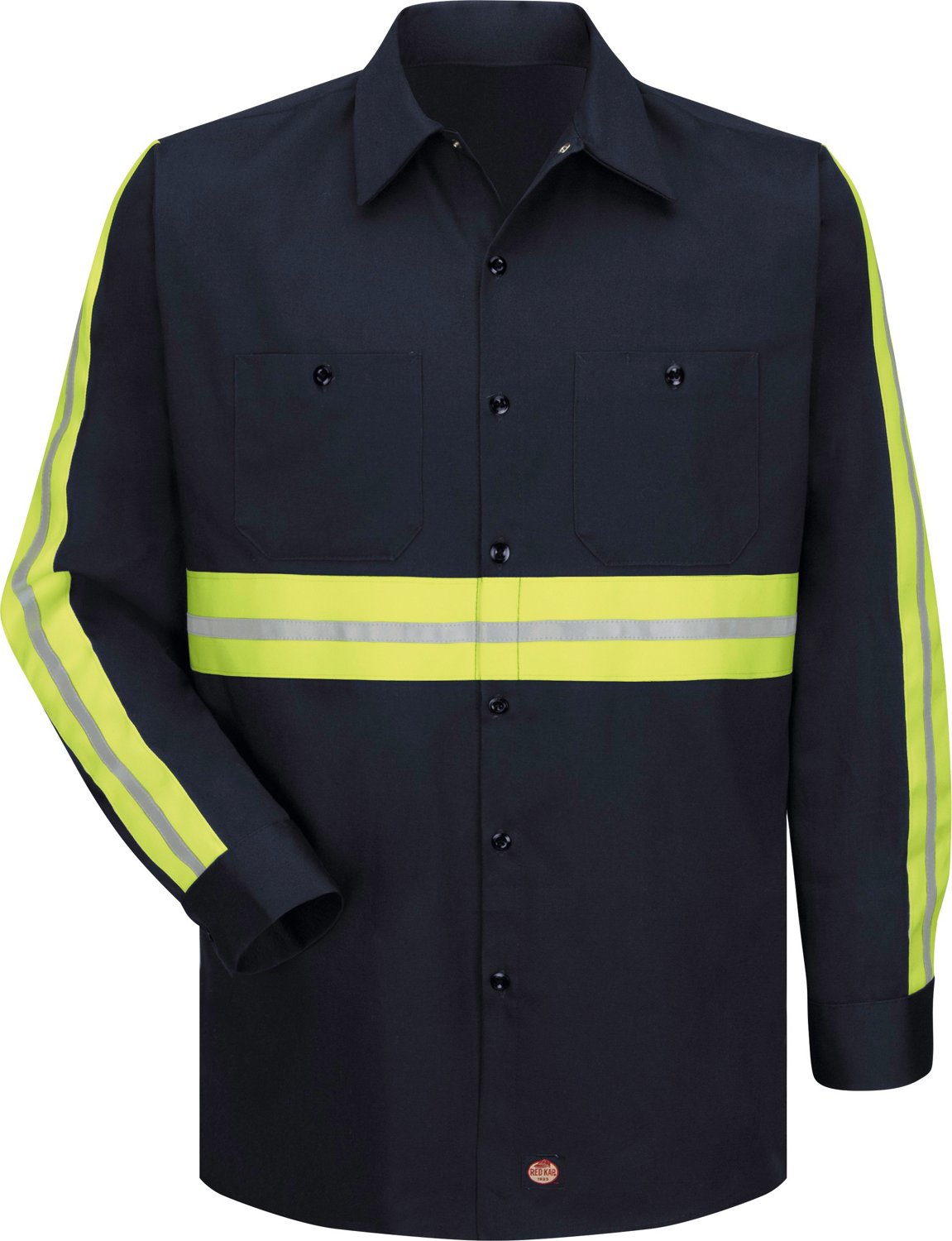 Red Kap Men's Enhanced Visibility Long Sleeve Work Shirt                                                                         - view number 2