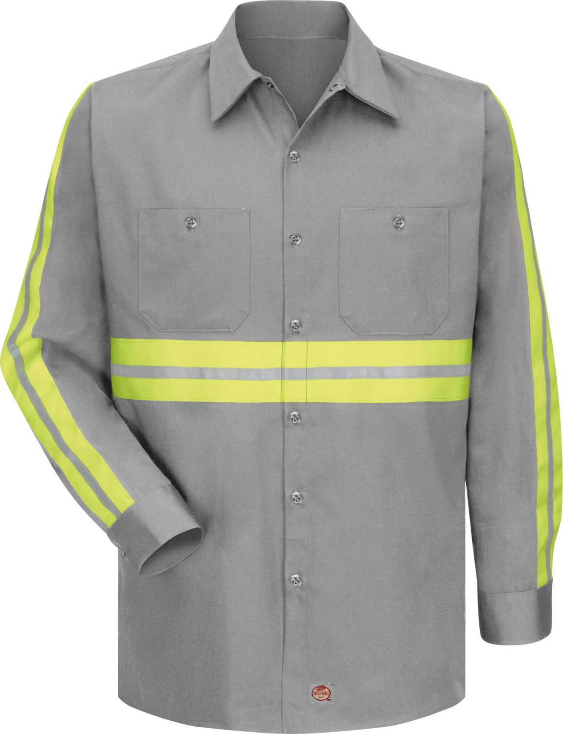 Red Kap Men's Enhanced Visibility Long Sleeve Work Shirt                                                                         - view number 2
