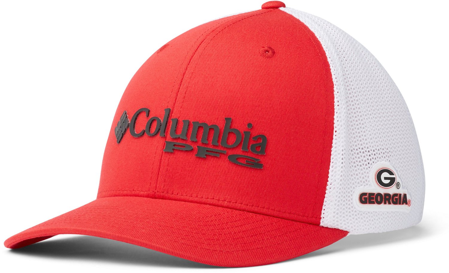 Columbia PFG Mesh Fish Flag Ball Cap - Georgia - S/M - Black