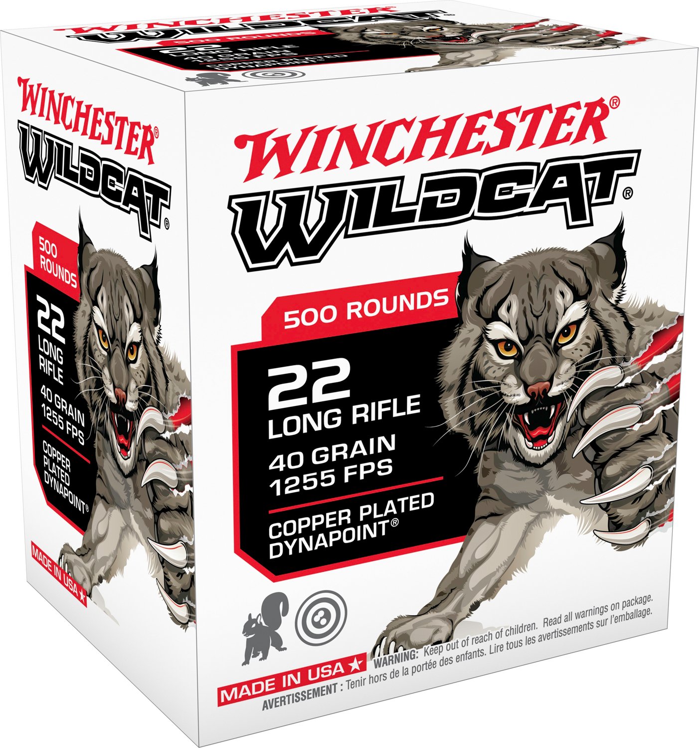 Winchester Wildcat 22 Lr 40 Grain Rimfire Ammunition 500 Rounds