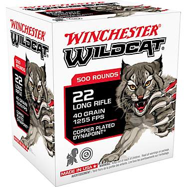 Winchester Wildcat .22 LR 40-Grain Rimfire Ammunition - 500 Rounds