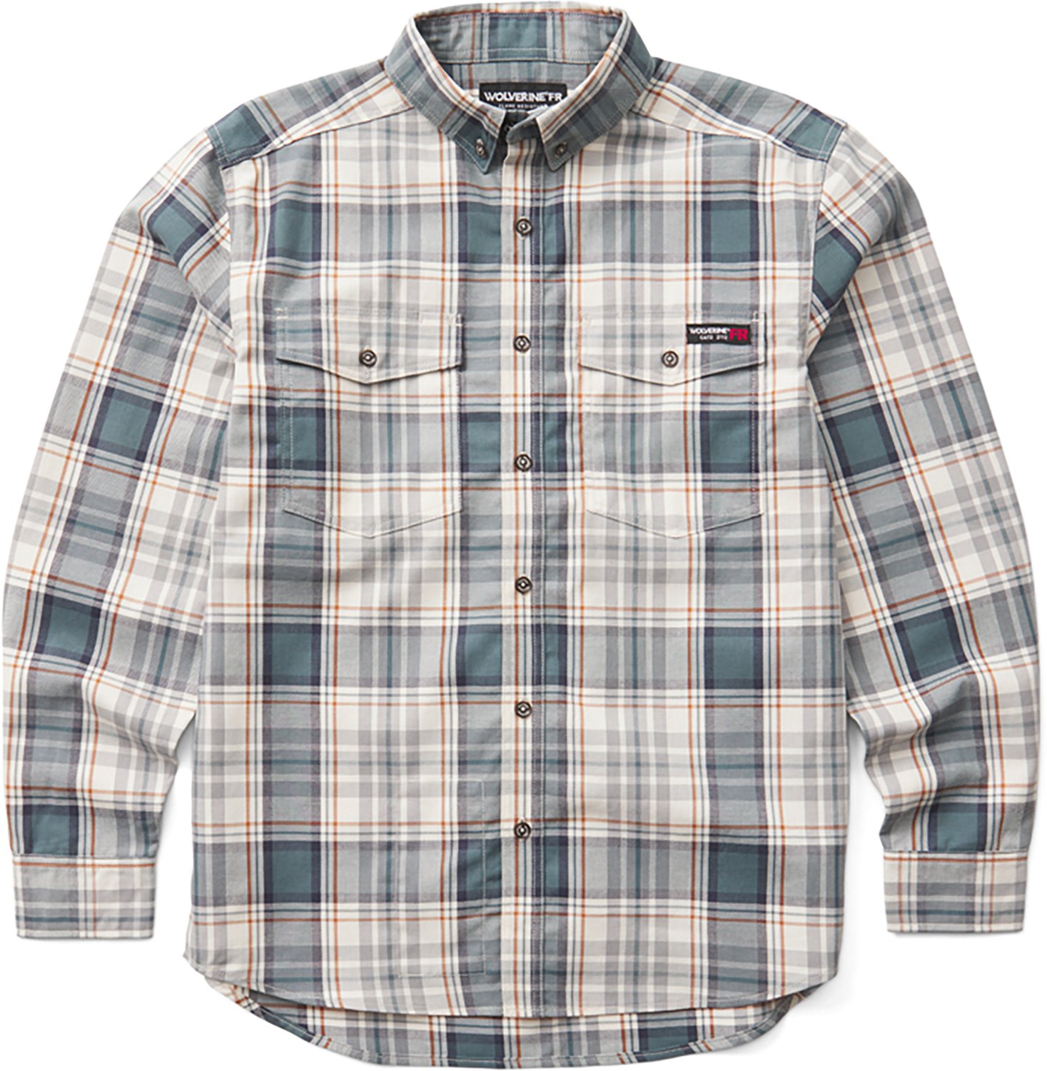 Wolverine Men's FireZerO Plaid Long Sleeve Twill Shirt