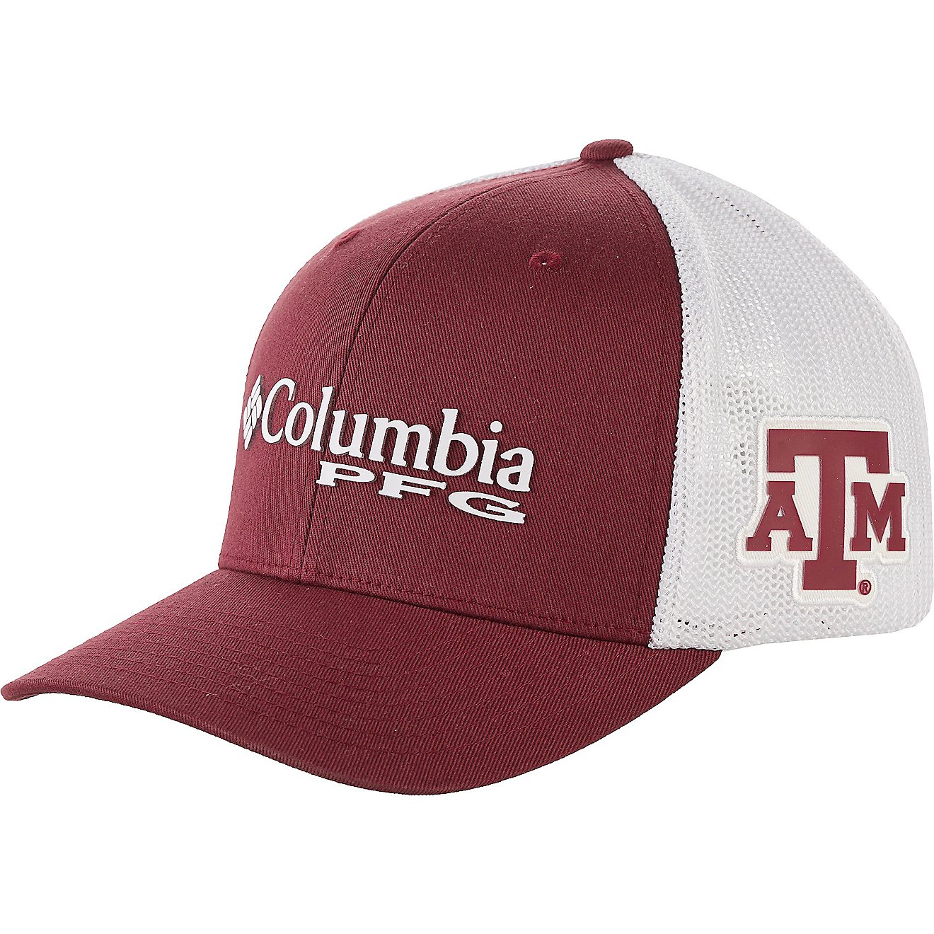 Columbia Sportswear Men's Texas A&M University Collegiate PFG Mesh Ball Cap                                                      - view number 1