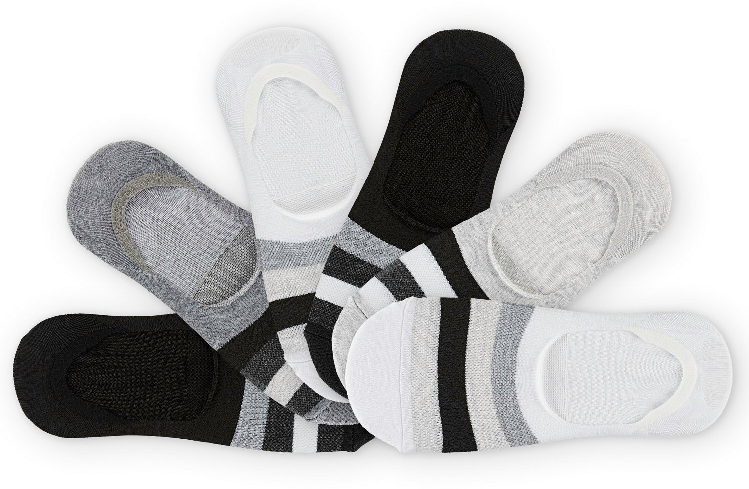 BCG Striped Mesh Footie Socks 6 Pack - view number 1