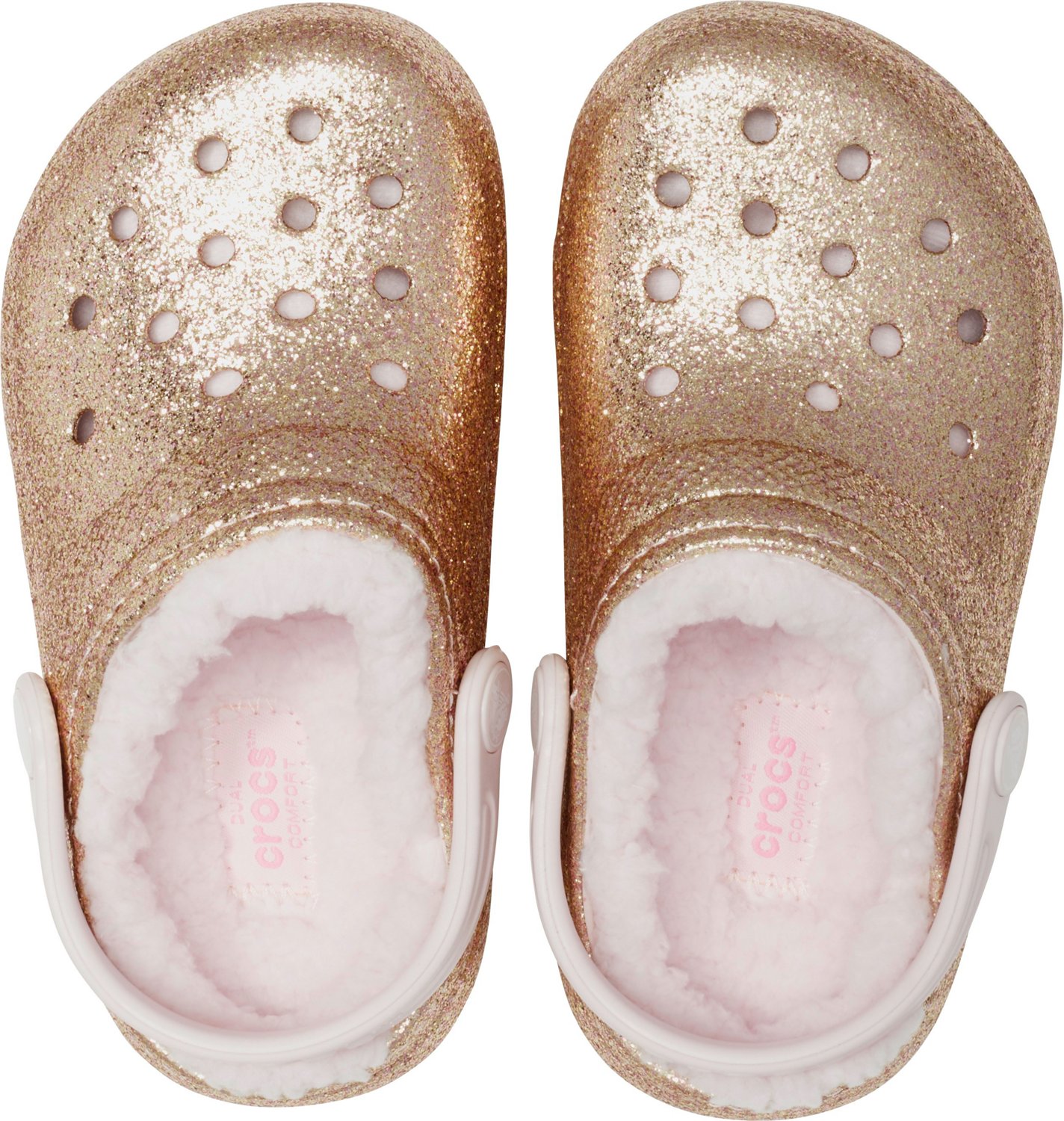 womens glitter lined crocs