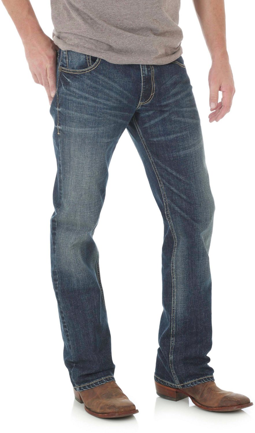 Wrangler Men's Tall Size Retro Slim Fit Boot Cut Jean, River Wash