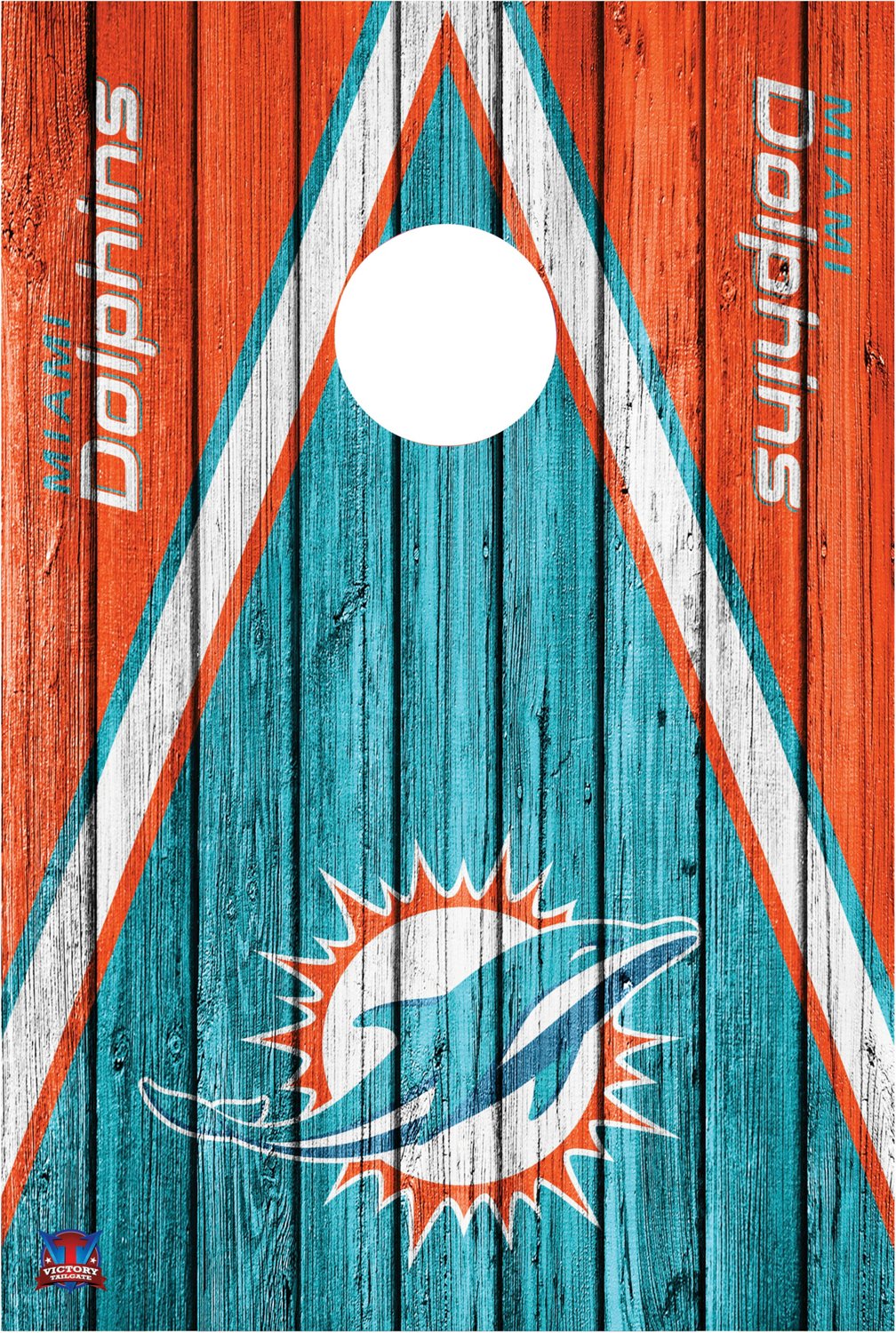 Miami Dolphins Jersey Cornhole Wraps - Set of 2