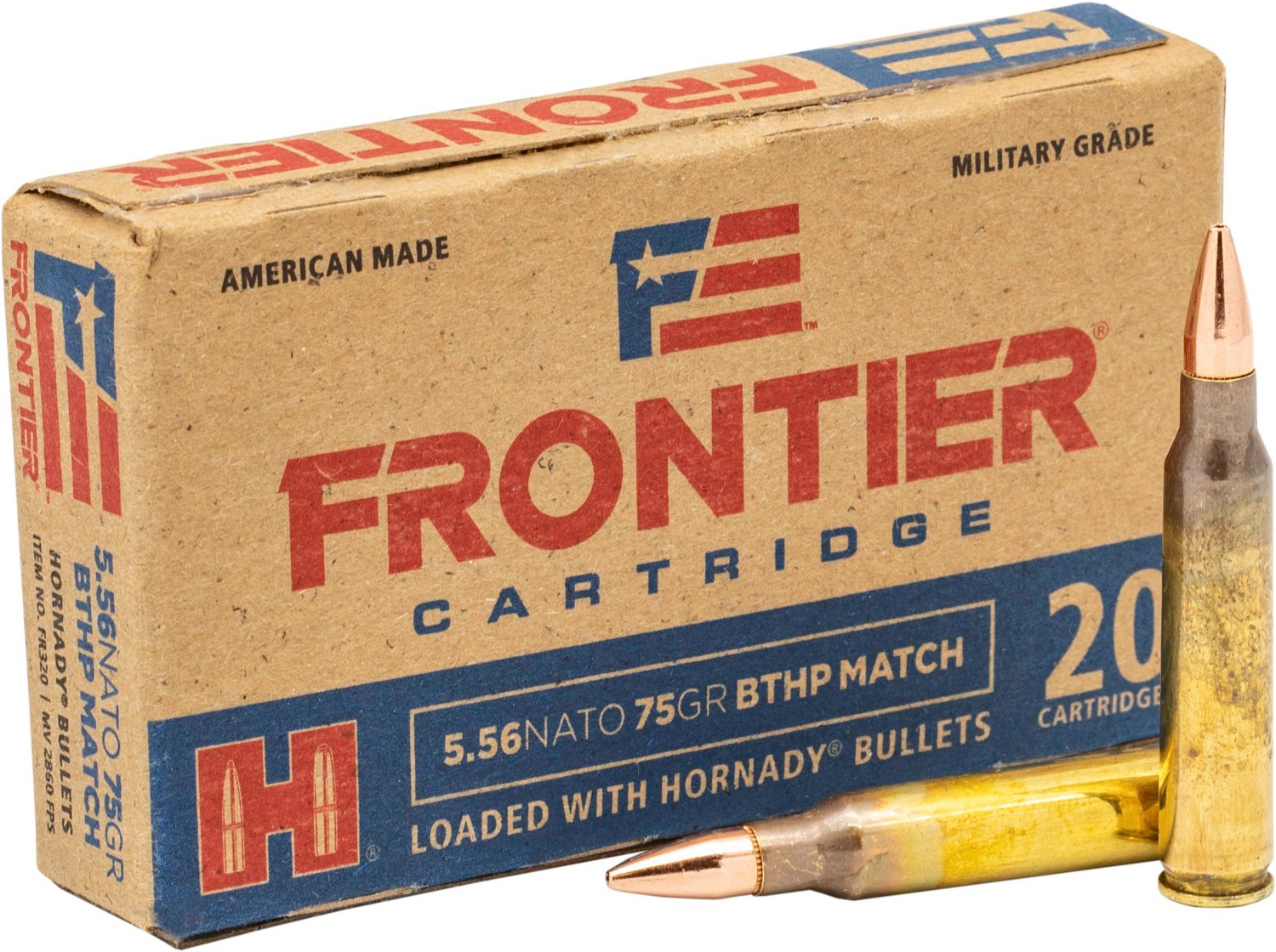 Hornady Frontier 5.56 NATO 75-Grain BTHP Match T2 Rifle Ammunition                                                               - view number 1 selected