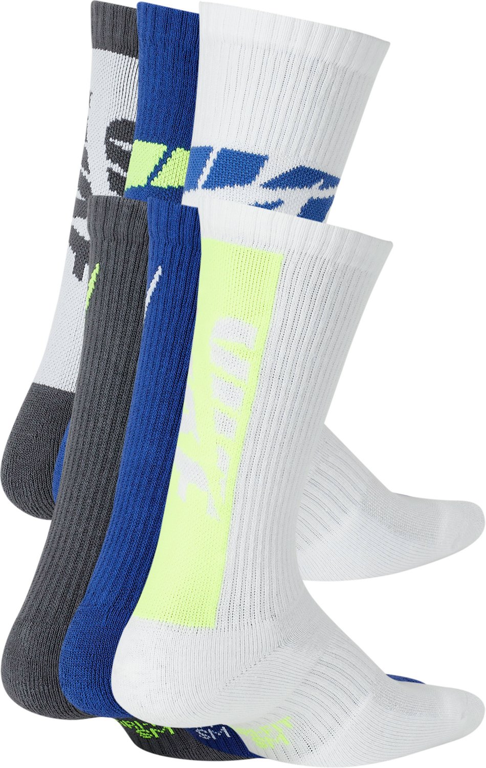 Nike Youth Everyday DriFIT Cushioned Crew Socks 6 Pack Academy