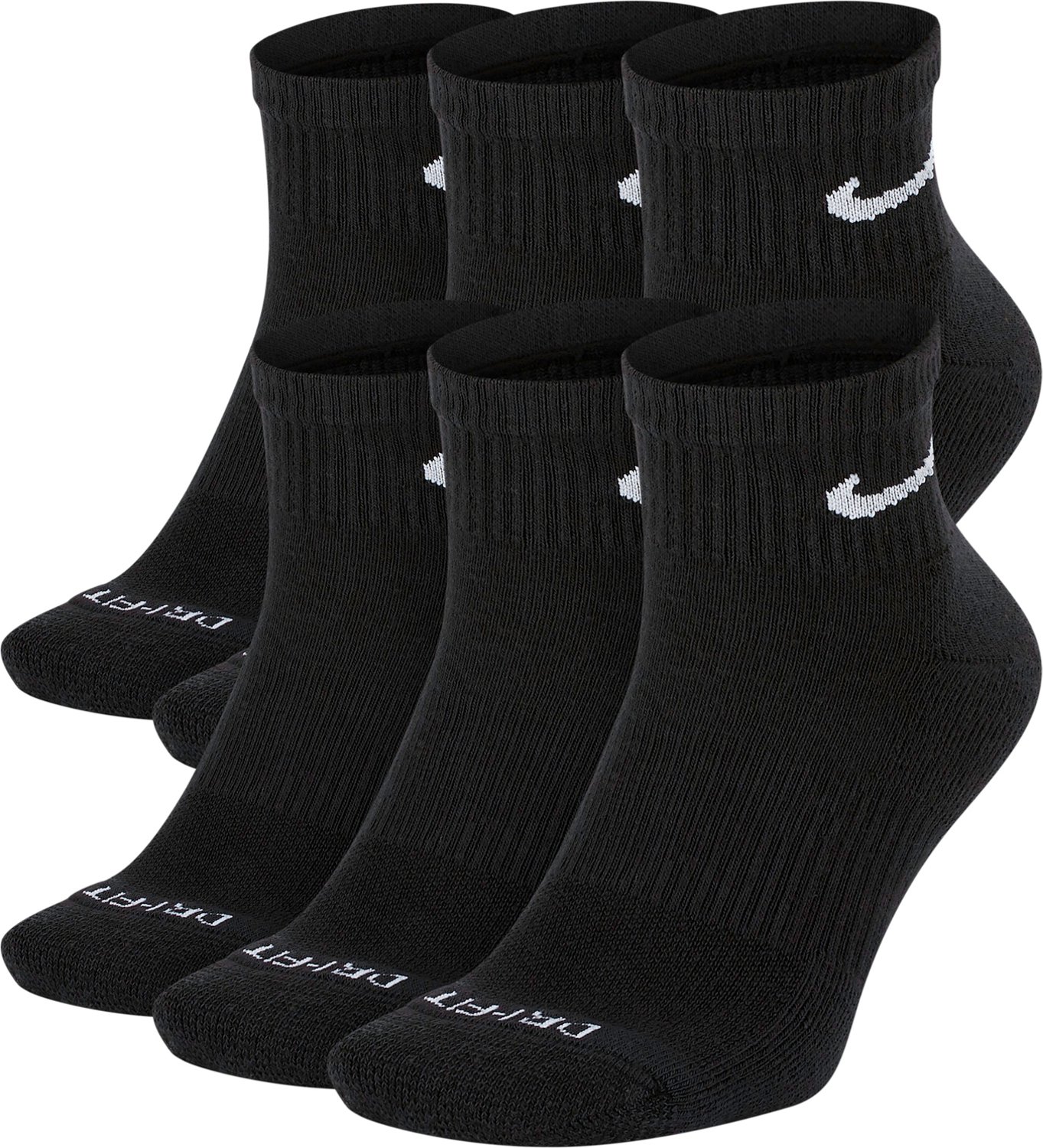 Nike Men s Everyday Plus Cushion Dri FIT Training Ankle Socks 6