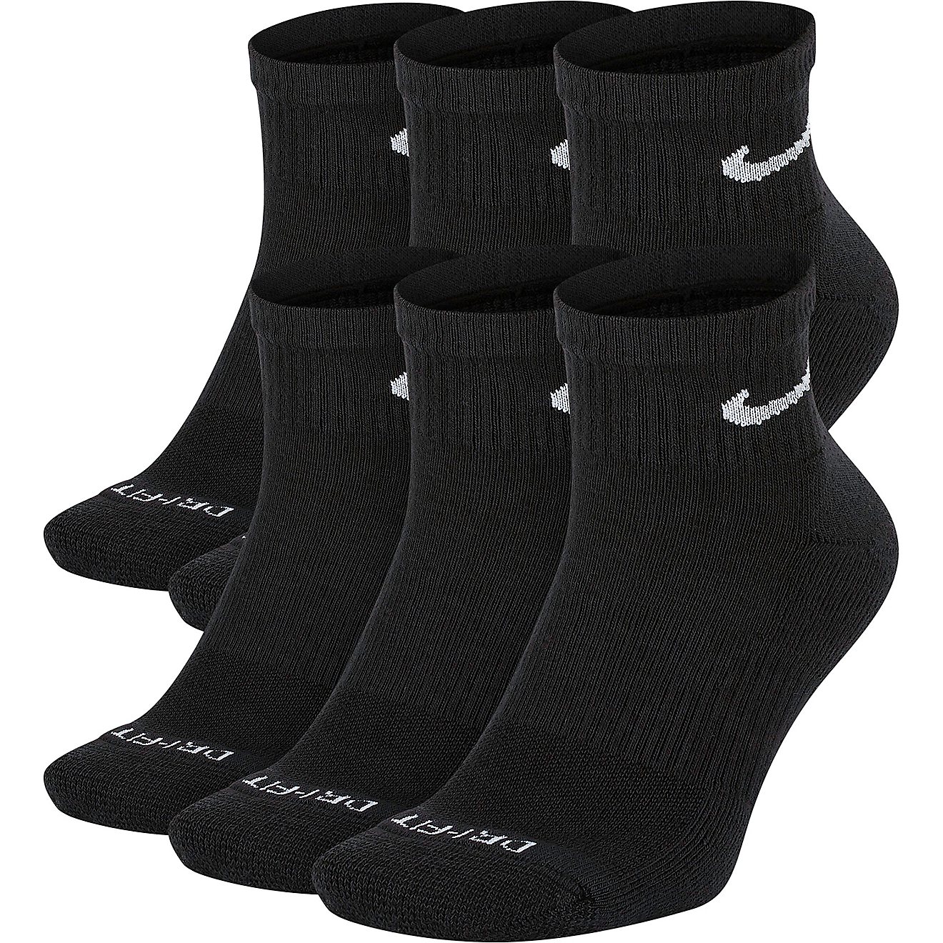 Nike Men's Everyday Plus Cushion Dri-FIT Training Ankle Socks 6 Pack                                                             - view number 1