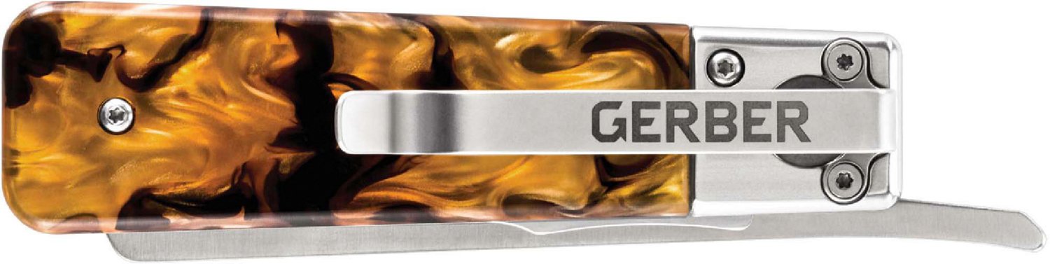 Gerber 2.7 in Jukebox Tortoise Shell Clip Folding Knife                                                                          - view number 2
